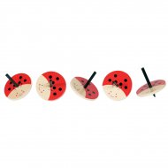 Toupie en bois Coccinelle