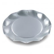 10 assiettes plates Argent satin�