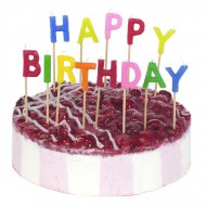 13 Bougies Lettres Happy birthday � piquer (8 cm)