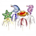 6 piques d�coratifs animaux de la mer