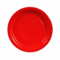 8 assiettes rouges