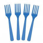 8 fourchettes bleues