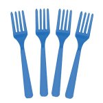 8 fourchettes bleues