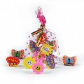 8 sachets gommes fleurs et papillons