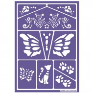 Pochoirs de Maquillage Chats et Papillons