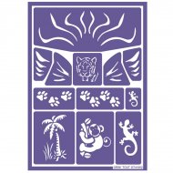 Pochoirs de Maquillage Jungle