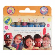 6 gros Crayons � maquillage m�tallis�