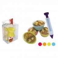 6 Moules et Stylo d�co pour Cupcakes