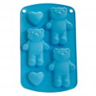 Plaque Moules en silicone Oursons et Coeurs