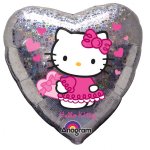 Ballon h�lium Hello Kitty Coeur