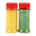 Sucre color� vert et jaune