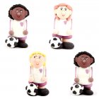 4 Figurines Footballeurs maillot blanc en sucre