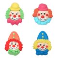 4 t�tes de Clowns en sucre � plat