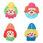 4 t�tes de Clowns en sucre � plat