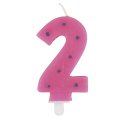 Bougie � pois 2 ans