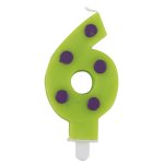 Bougie � pois 6 ans