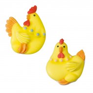4 Poules � plat en sucre
