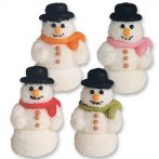 4 bonhommes de neige en sucre 3D