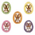 5 T�tes de lapin sur m�daillon Oeuf cristallis�