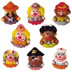 4 figurines carnaval en sucre
