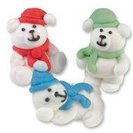 3 Oursons Blancs en sucre