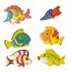 Contient : 1 x 6 Grands Poissons en sucre � plat