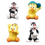 3 Figurines Titi et Grosminet en p�te d'amande
