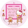 Disque en sucre  Hello kitty � l'�cole