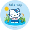 Disque en sucre  Hello kitty dans la mare