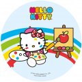 Disque en sucre Hello kitty peintre