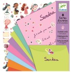 Carte-enveloppes invitation - filles