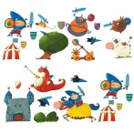 Stickers repositionnables - Chevalier fantastique