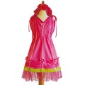 Robe fleur rose 4-7 ans