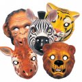 5 Masques animaux de la jungle