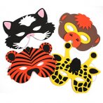 4 masques mousse animaux