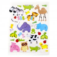 Grande planche stickers Animaux du monde