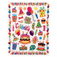 Grande planche de stickers Happy Birthday