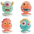 4 figurines t�tes de monstres
