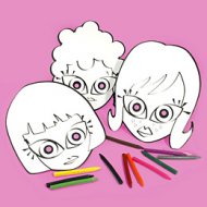 6 masques � d�corer Fille