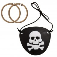1 set cache-oeil et boucles d'oreilles pirate