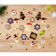 24 Petits Cadeaux Chocolats (5 cm maxi) - Calendrier de l'Avent