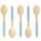 10 Cuill�res en Bois Rayures Bleues - Biod�gradable images:#0
