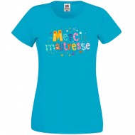 T-shirt Merci Ma�tresse Bleu azur