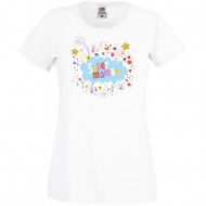 T-shirt Super Maman Nuage - Blanc
