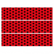 Contours de g�teaux en sucre - Pois Noir/Rouge
