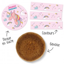 Kit G�teau Licorne Rainbow