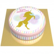 G�teau Licorne Or - � 20 cm