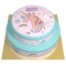 G�teau Licorne Rainbow bleu - 2 �tages images:#0