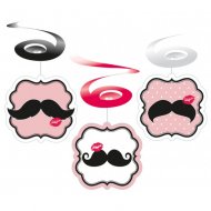 6 Guirlandes spirales Moustache