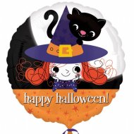 Ballon H�lium Sorci�re et Chat
